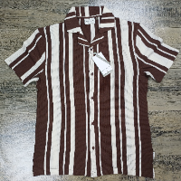 100% Cotton Hannes - Waffle Stripe Short Sleeve Shirt